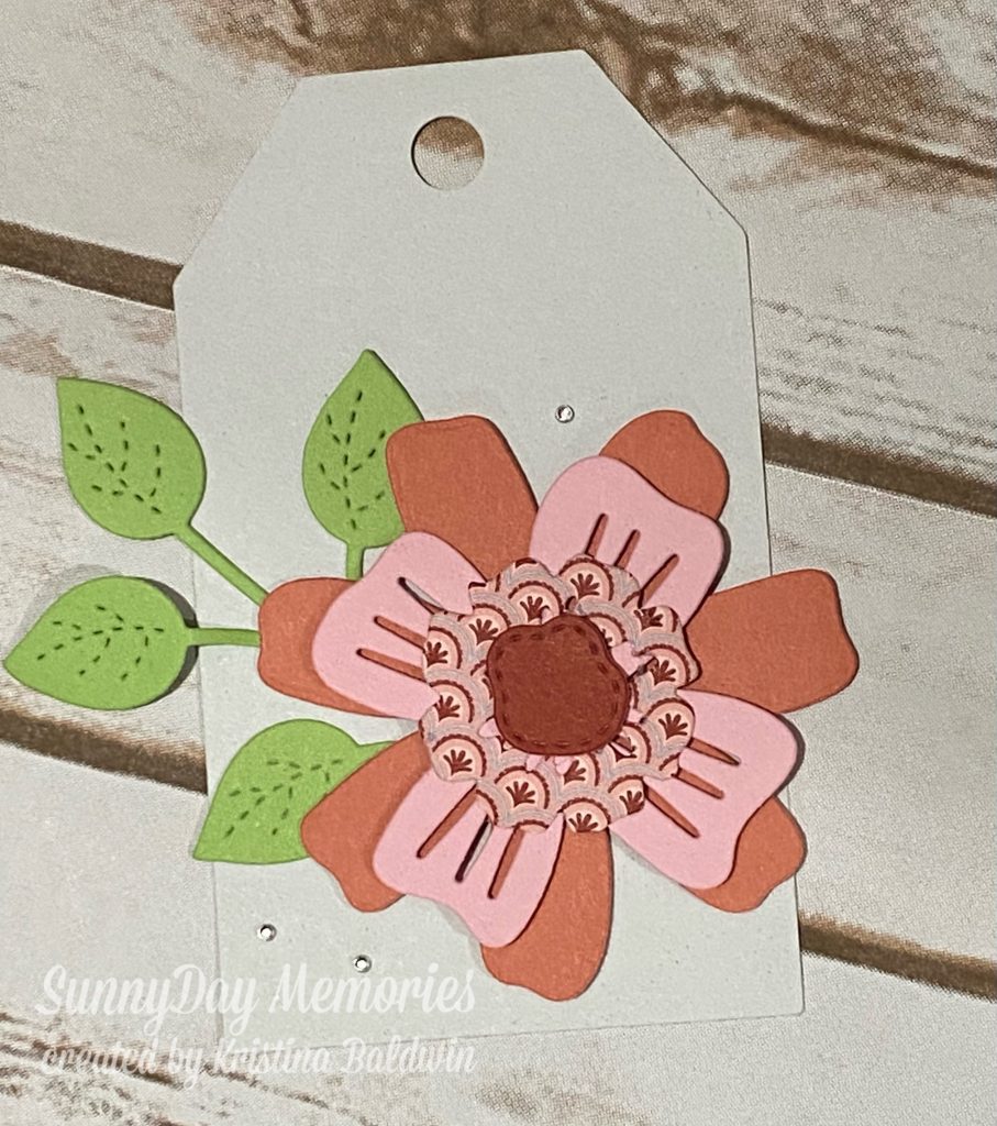 CTMH Layered Flowers Tag--2022 January Mystery Project 