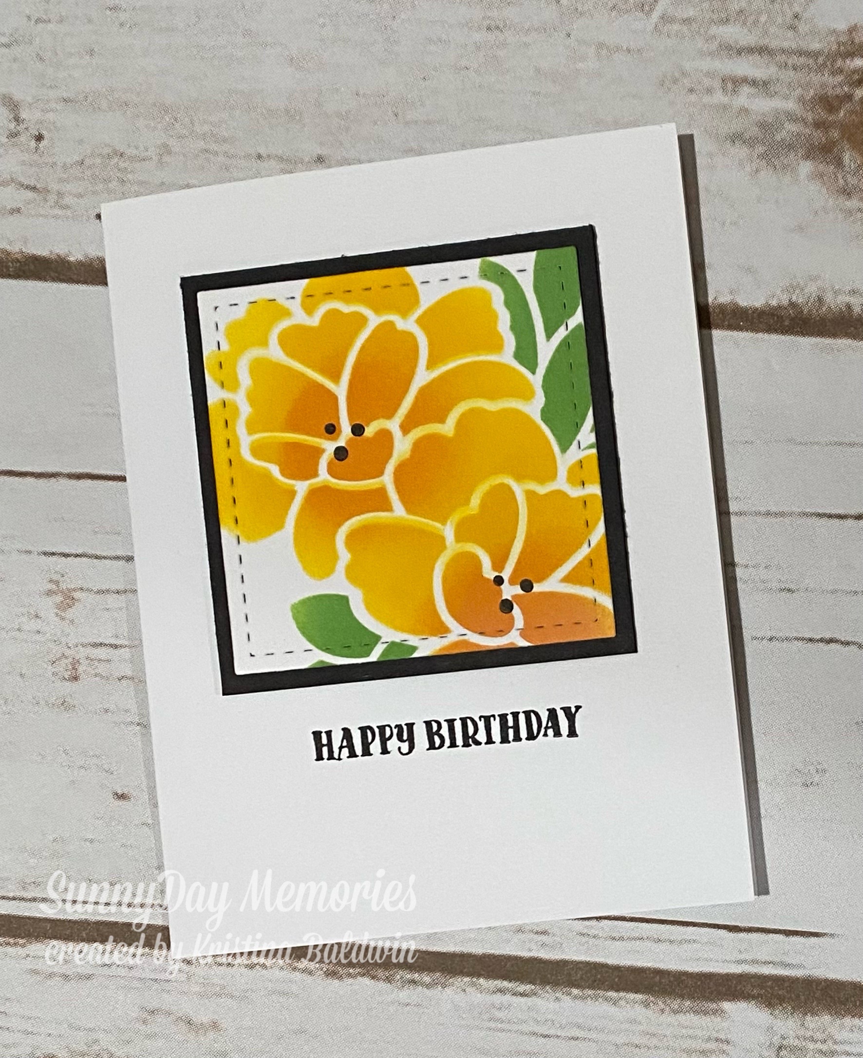 CTMH Layered Stencil Birthday Card