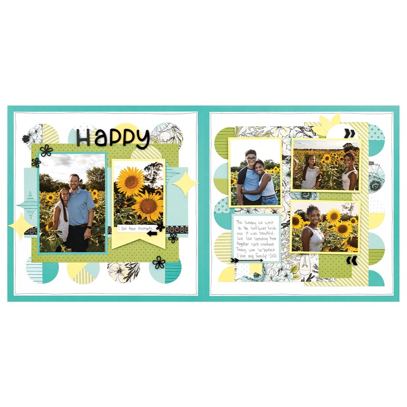 CTMH Circles and Patterns Scrapbook Layout