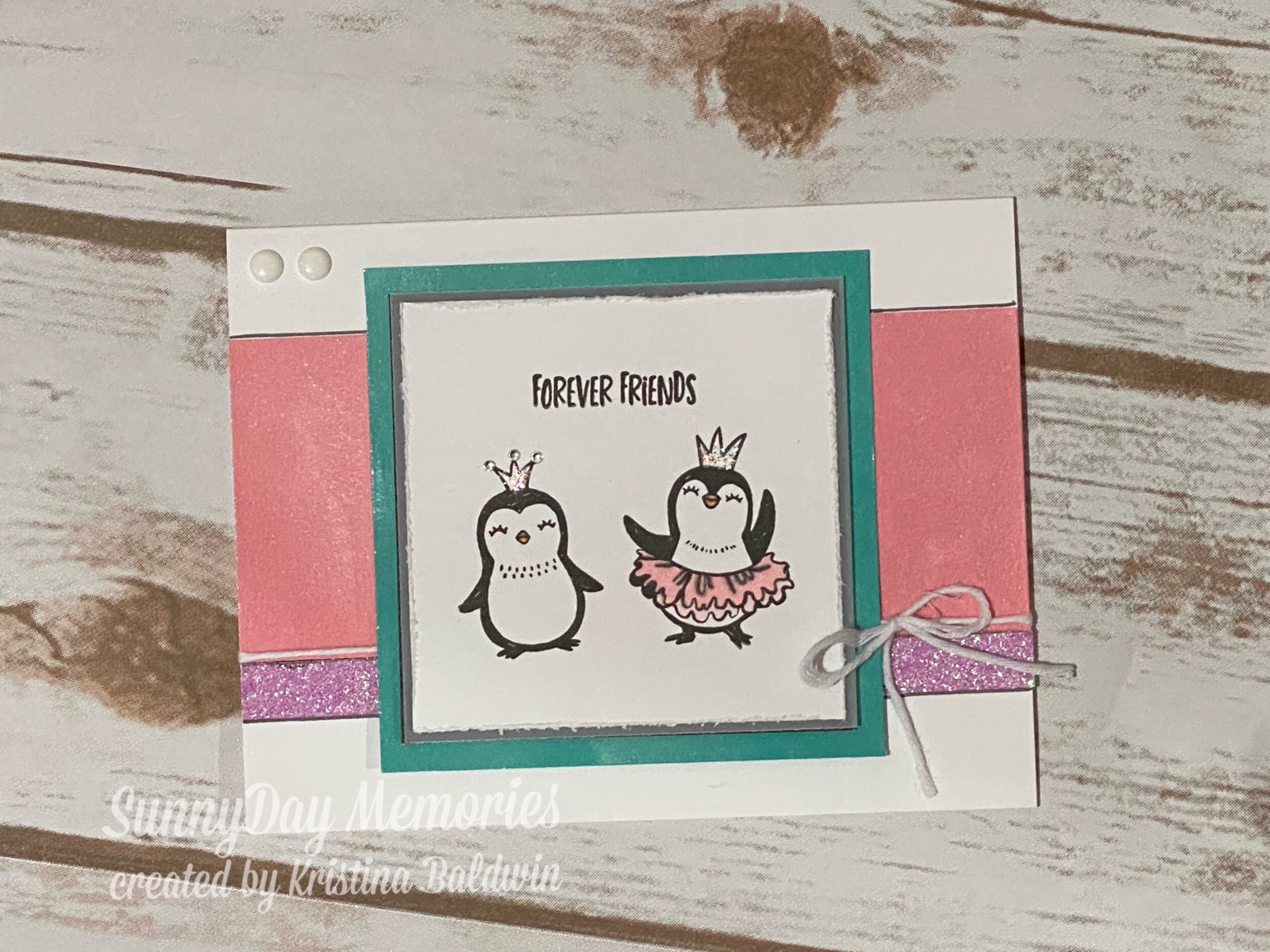 CTMH Forever Friends Penguin Card