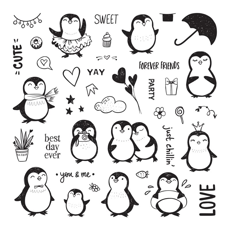 CTMH Little Penguins Stamp Set