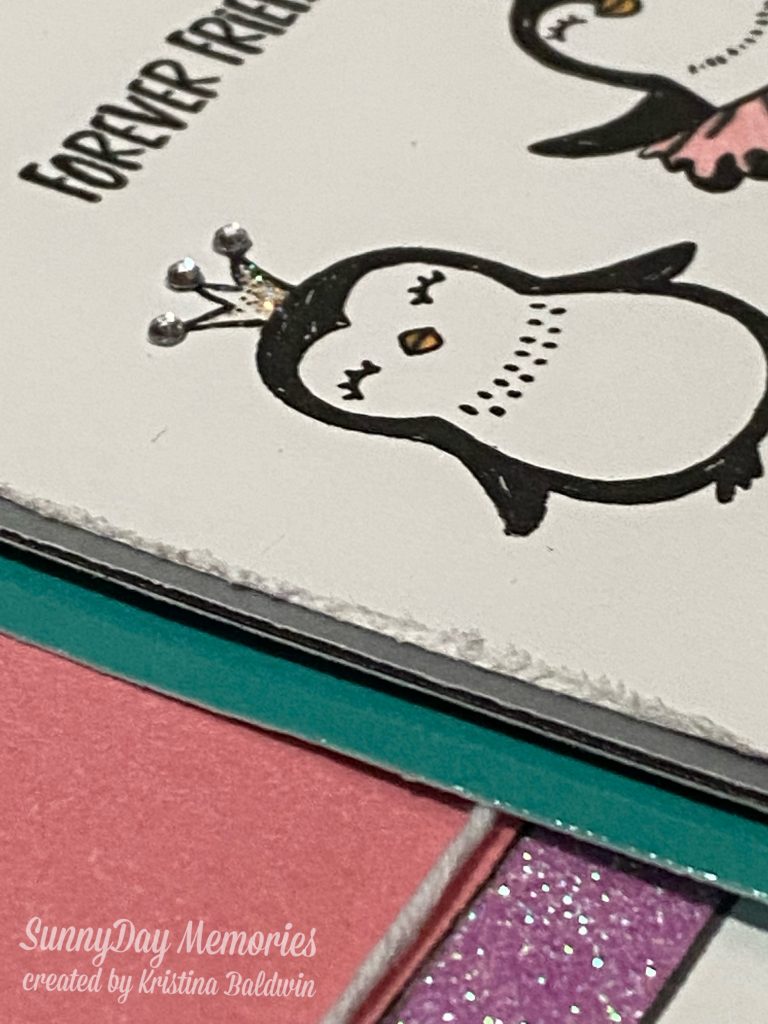 Closeup of Forever Friends Penguin Card