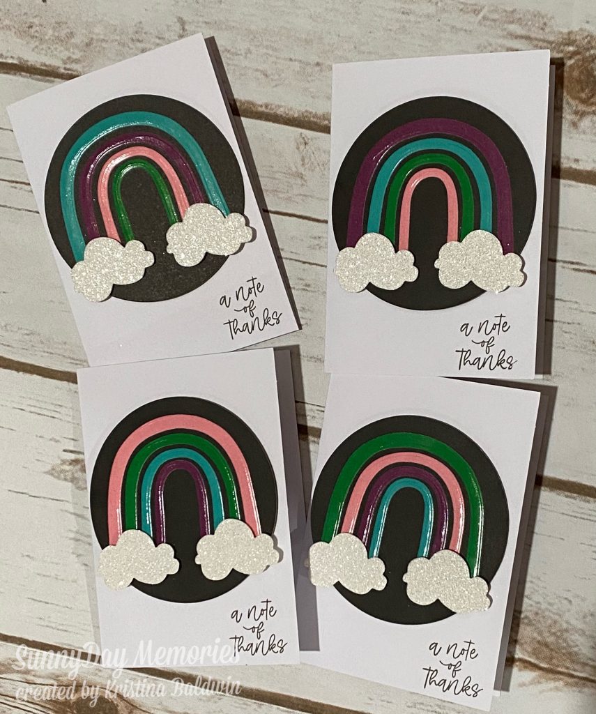 CTMH A Note of Thanks Rainbow Card