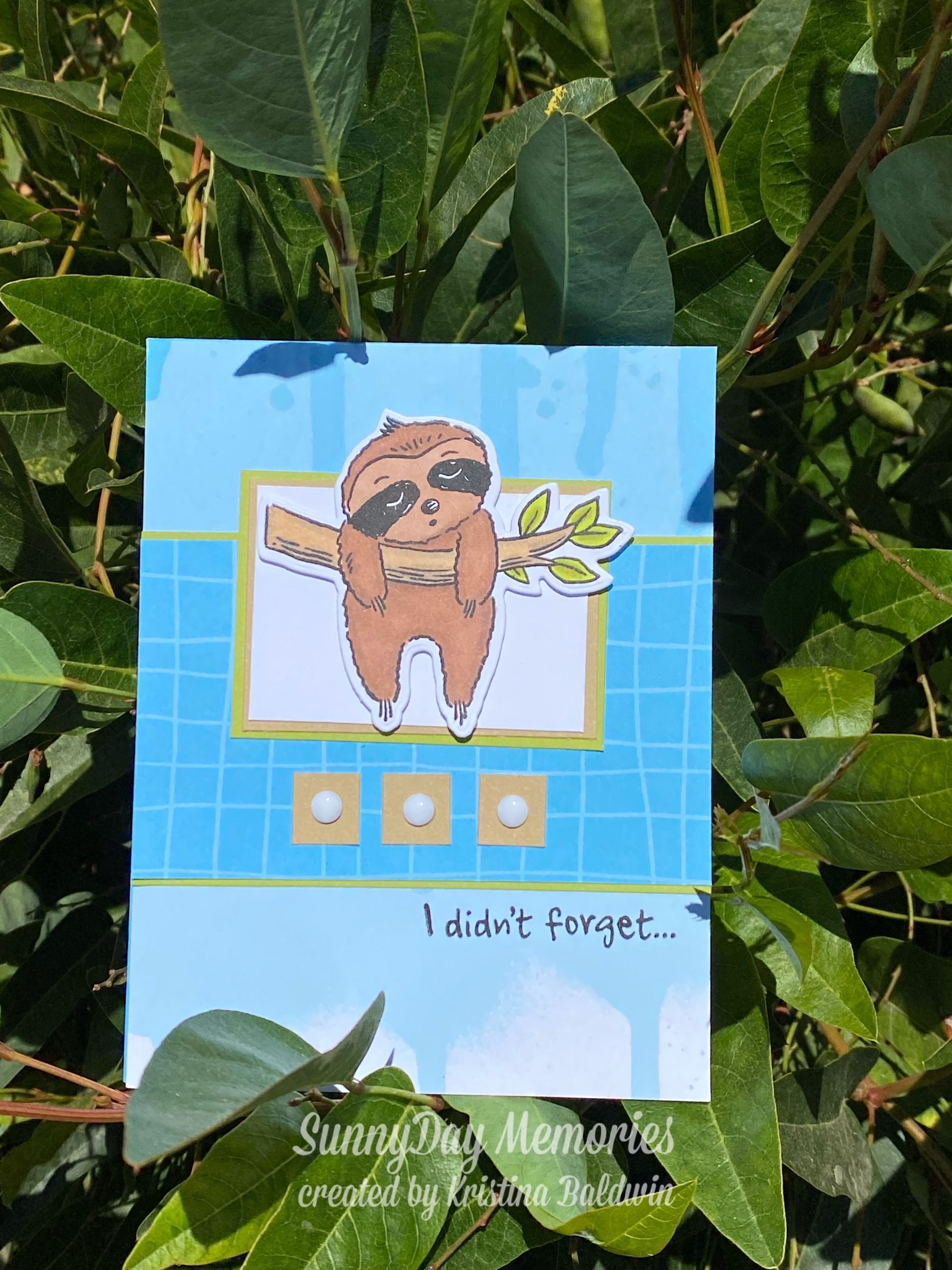 CTMH Sloth Belated Card