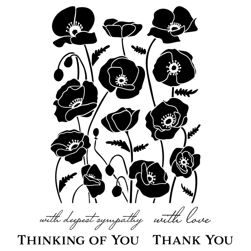 CTMH Flowers of Remembrance Stamp Set