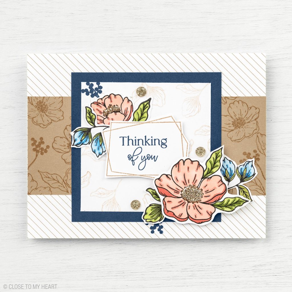 CTMH Stamptacular Floral Wishes Thinking of You Card