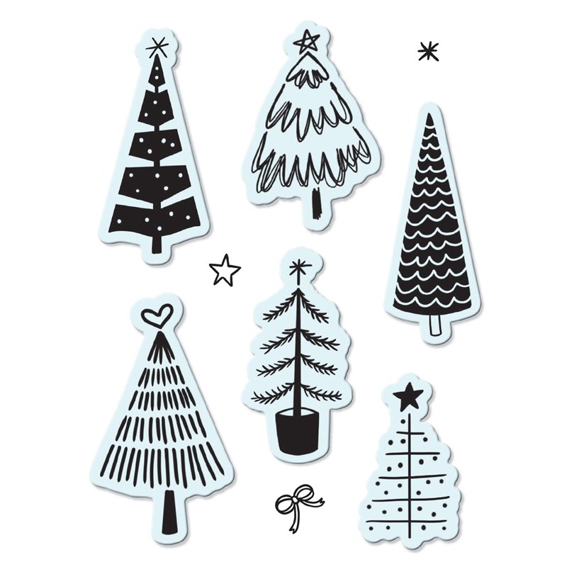 CTMH Christmas Trees Stamp + Thin Cuts