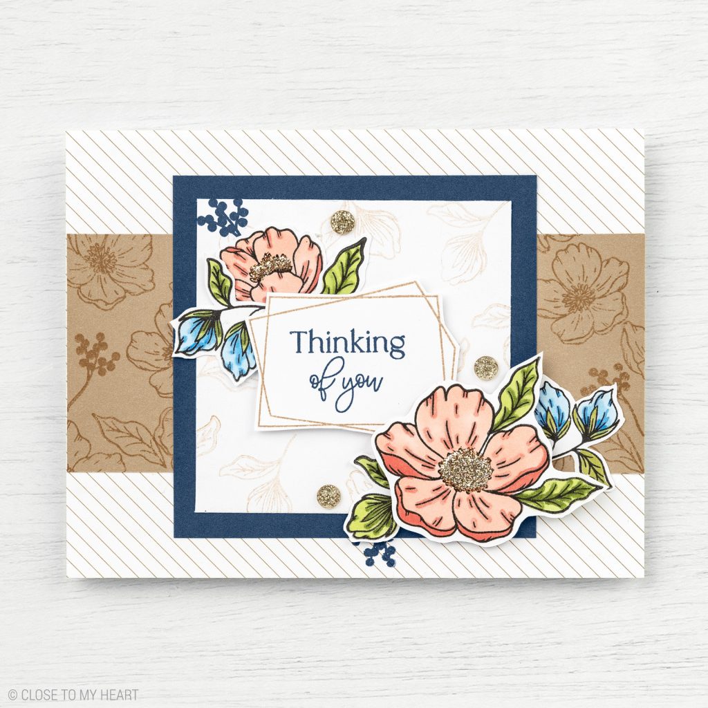 CTMH Stamptacular Floral Wishes Thinking of You Card