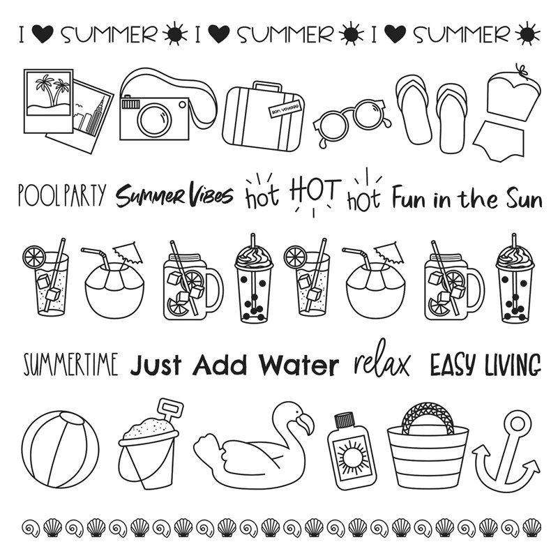 CTMH I Heart Summer June Stamp of the Month--the Perfect Summer Stamp Set
