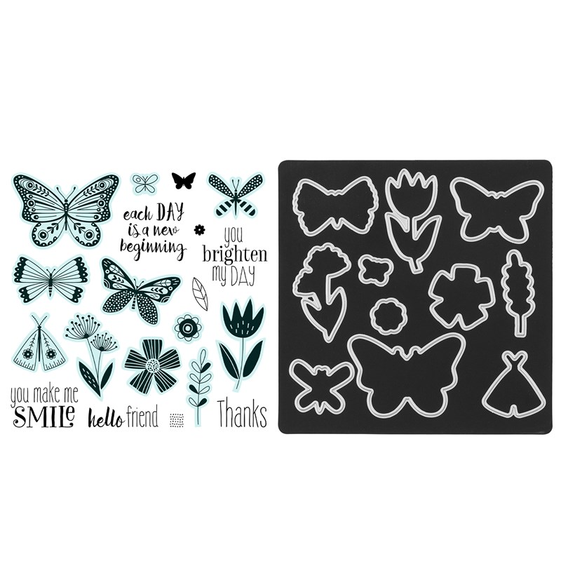 CTMH Smiles From the Garden Stamp + Thin Cuts