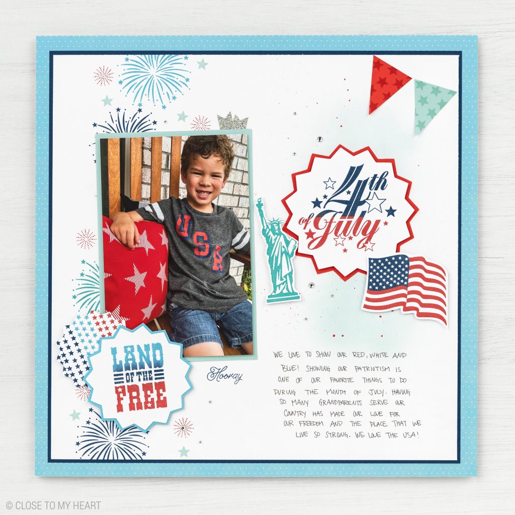 CTMH Stamptacular Fourth of July Layout