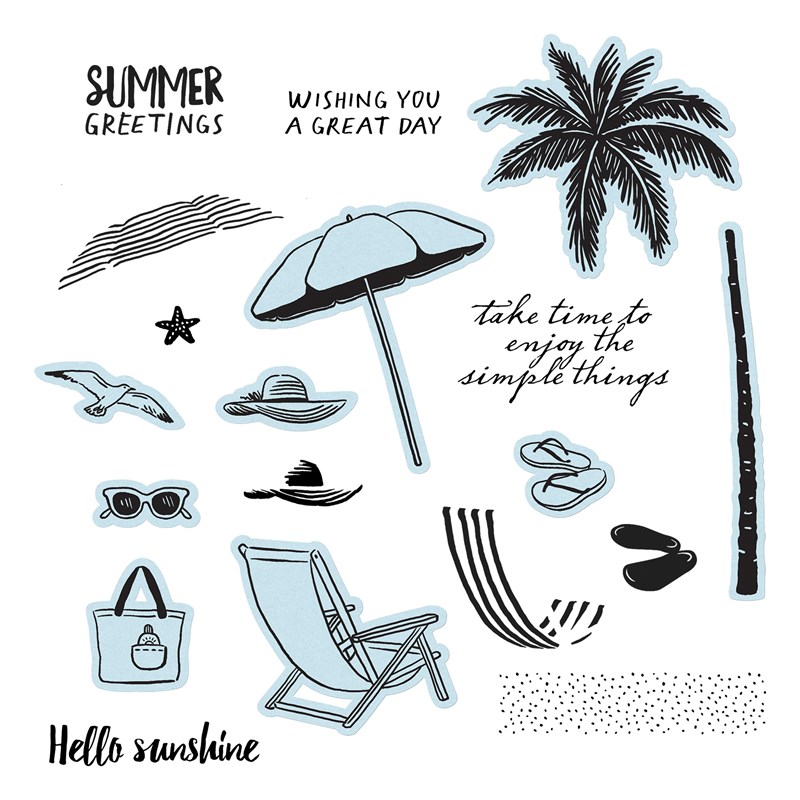CTMH Summer Greetings Stamp + Thin Cuts