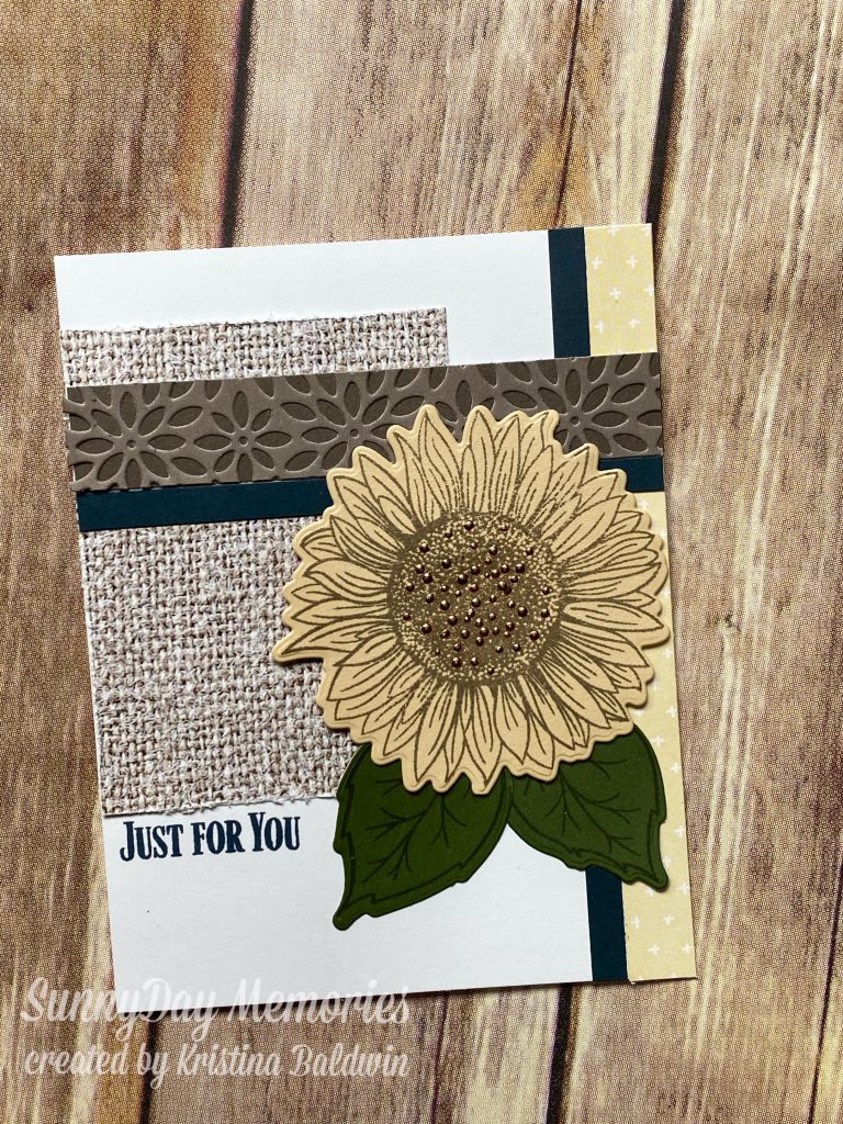 Just For You Sunflower Thoughts Card
