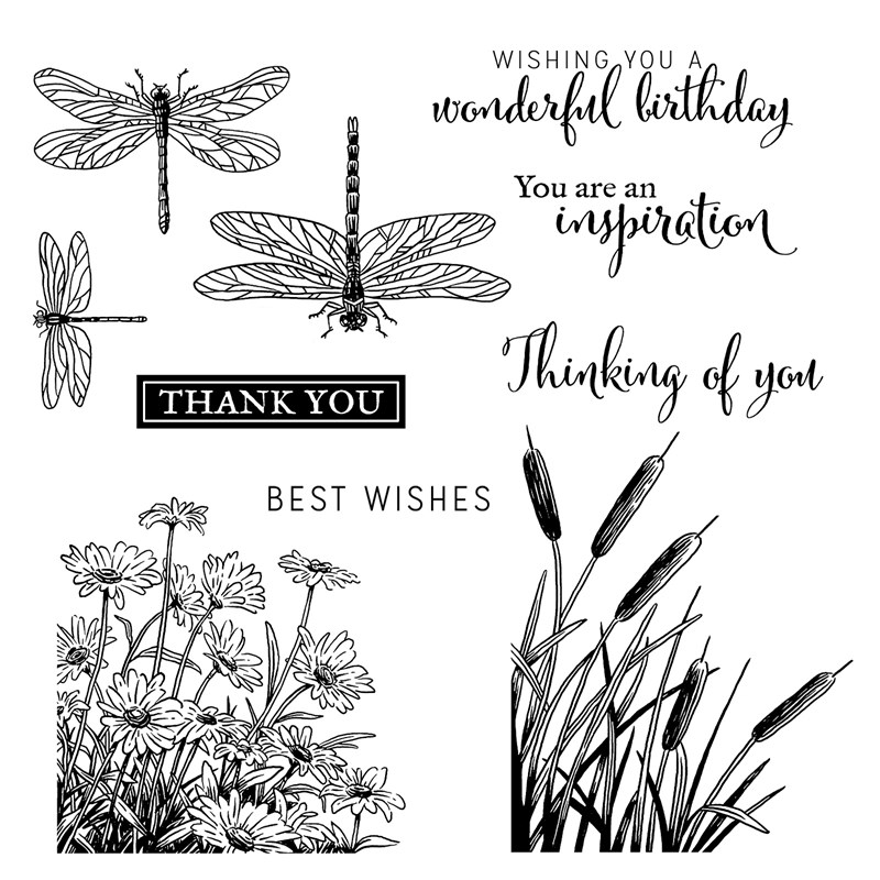 CTMH Dragonfly Wishes Stamp Set
