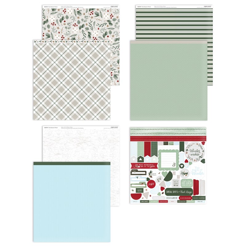 CTMH Four Seasons Winter Paper Collection + Sticker Sheet