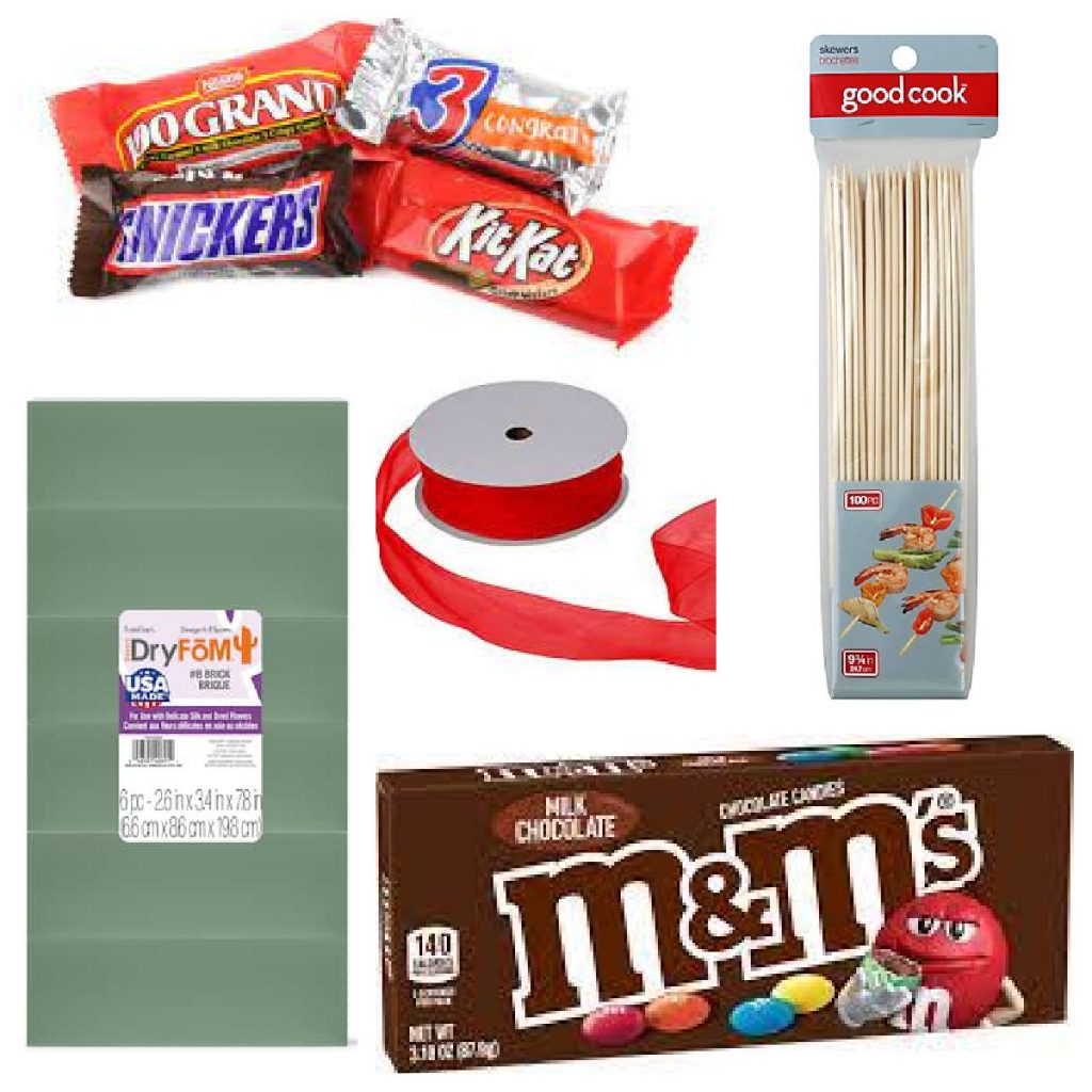 Basic Supplies for DIY Candy Bouquet