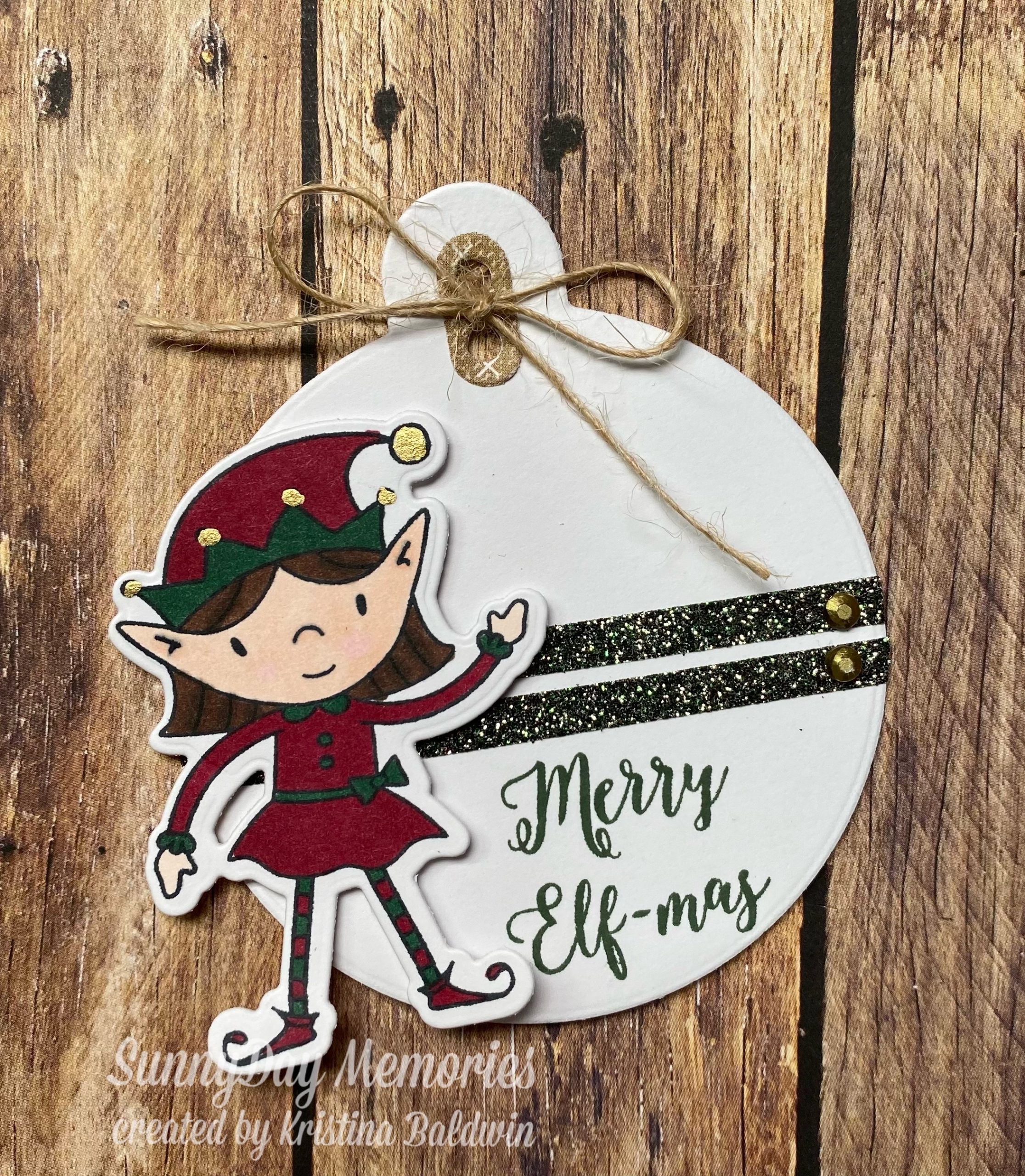 CTMH Merry Elf-mas Gift Tag
