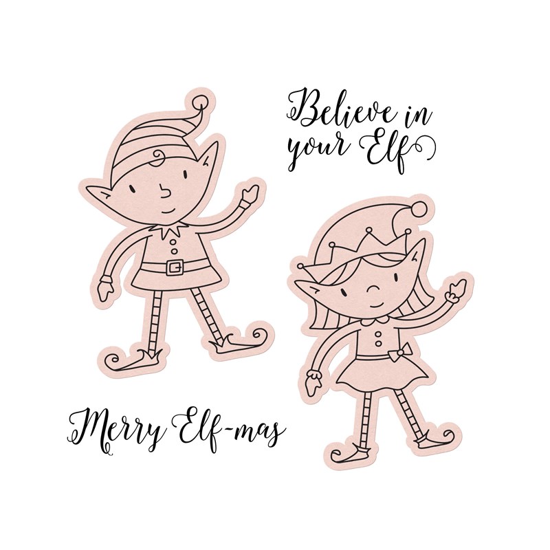 CTMH Merry Elf-mas Stamp + Thin Cuts