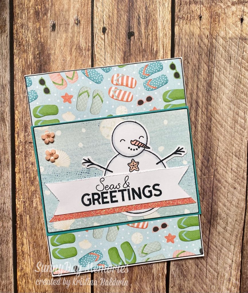 CTMH Seas & Greetings Beach Snowman Card