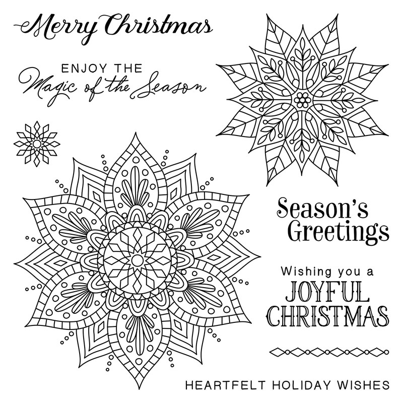 CTMH November Stamp of the Month Christmas Snowflake Mandalas