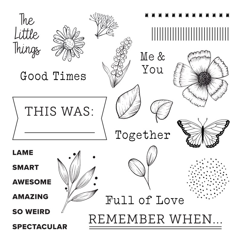 CTMH It's the Little Things Scrapbooking Stamp Set