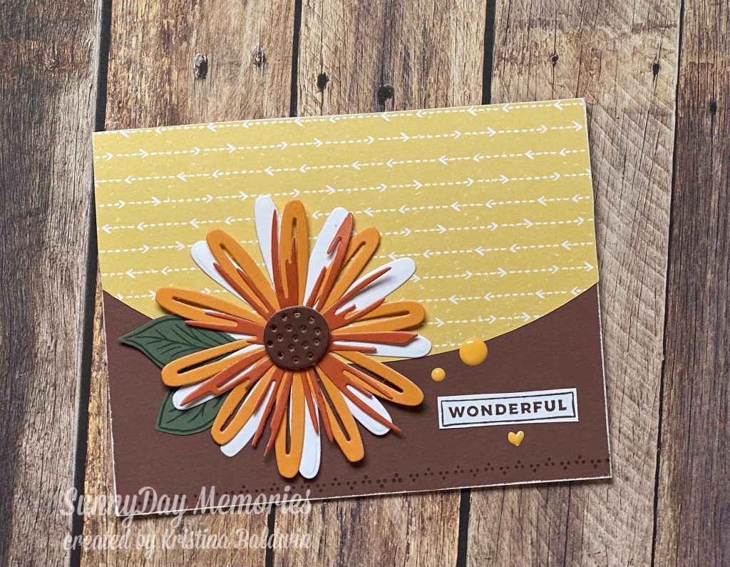 CTMH Autumn Toned Wonderful Daisy Daisy Card