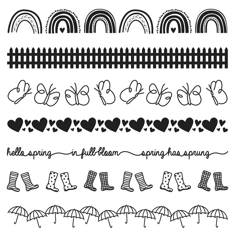 CTMH February Stamp of the Month, Springtime Borders