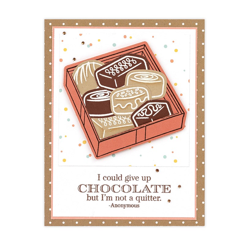 CTMH Eat Chocolate Not a Quitter Card
