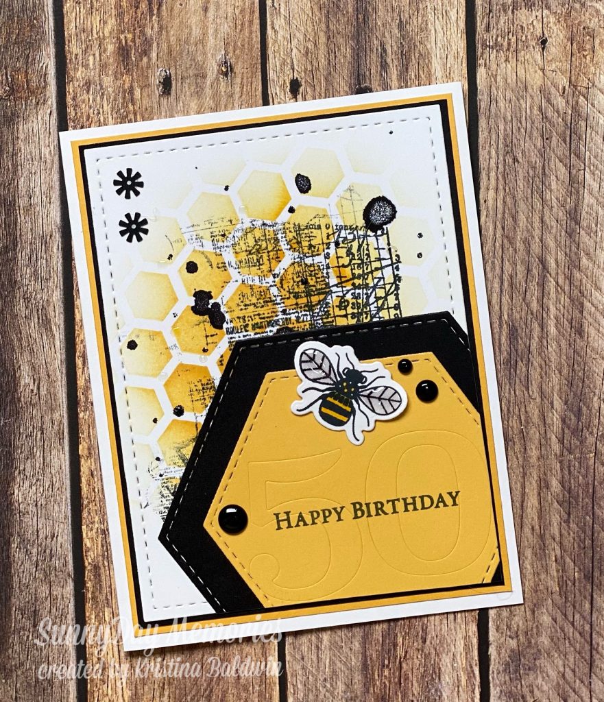 CTMH Bee Parisian Notes Birthday Card