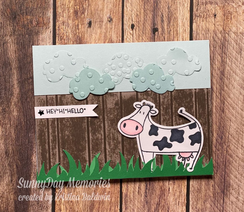 CTMH On the Farm Hey Hi Hello Card