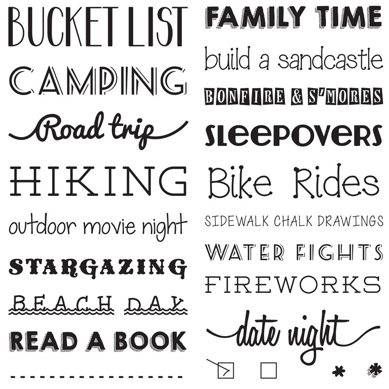 CTMH Summer Bucket List Stamp Set