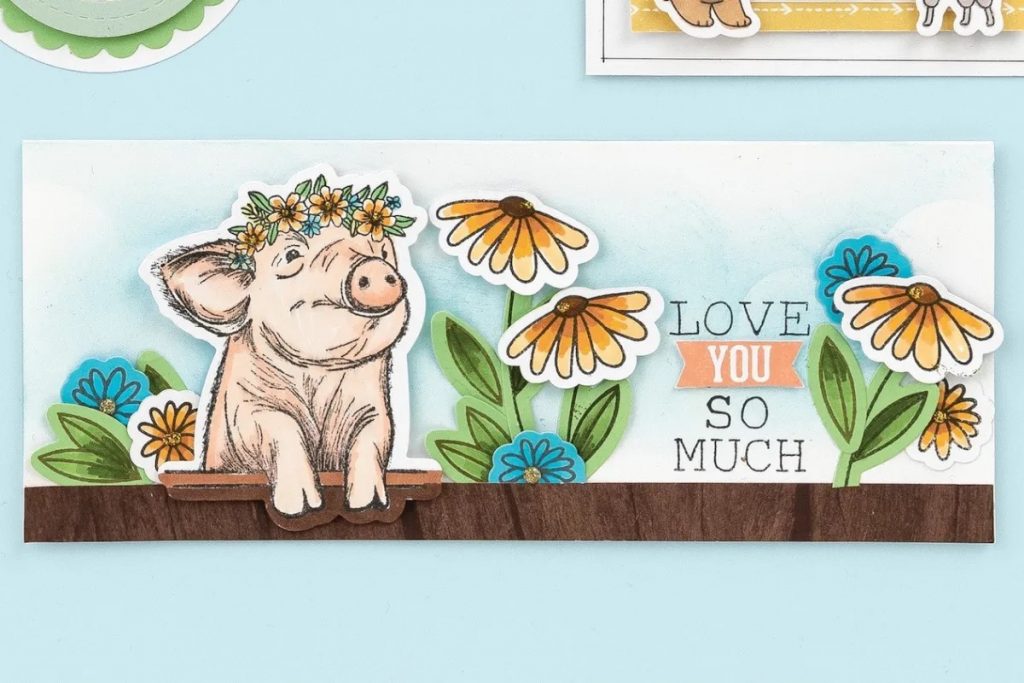 CTMH Kind of a Pig Deal Slimline Card