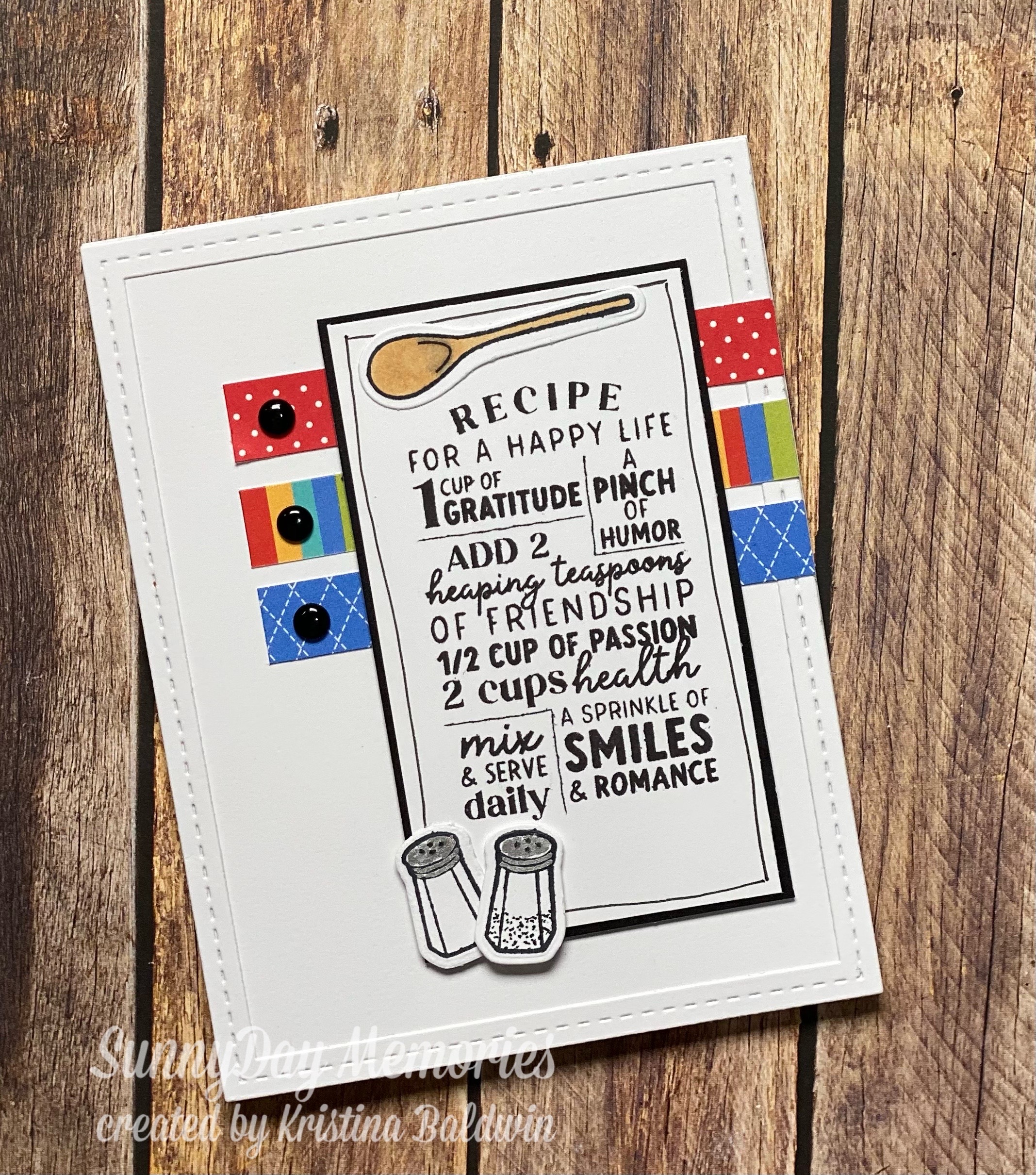 CTMH Recipe for a Happy Life Card