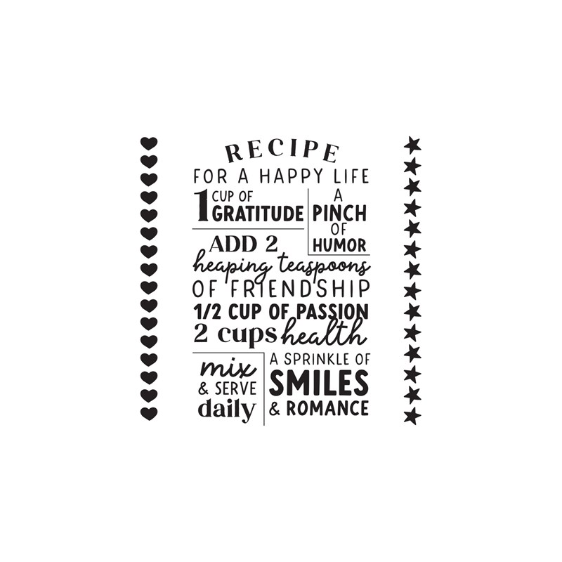 CTMH Recipe for a Happy Life Stamp Set