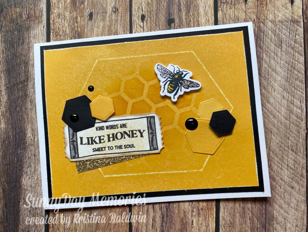 CTMH Sweet As Honey Stenciled Card