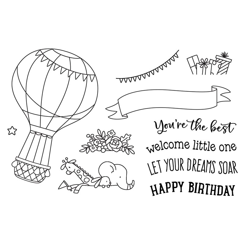 CTMH Hot Air Balloon Fest Stamp Set