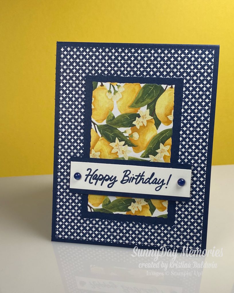 Mediterranean Blooms Birthday Card