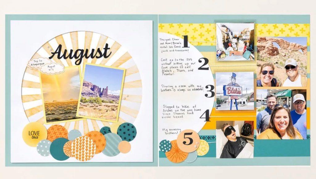 August Stampin' Up! Album Retreat Layout