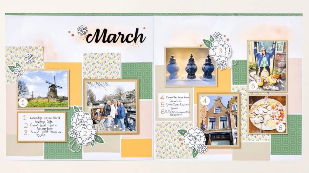 March Stampin' Up! Album Retreat Layout