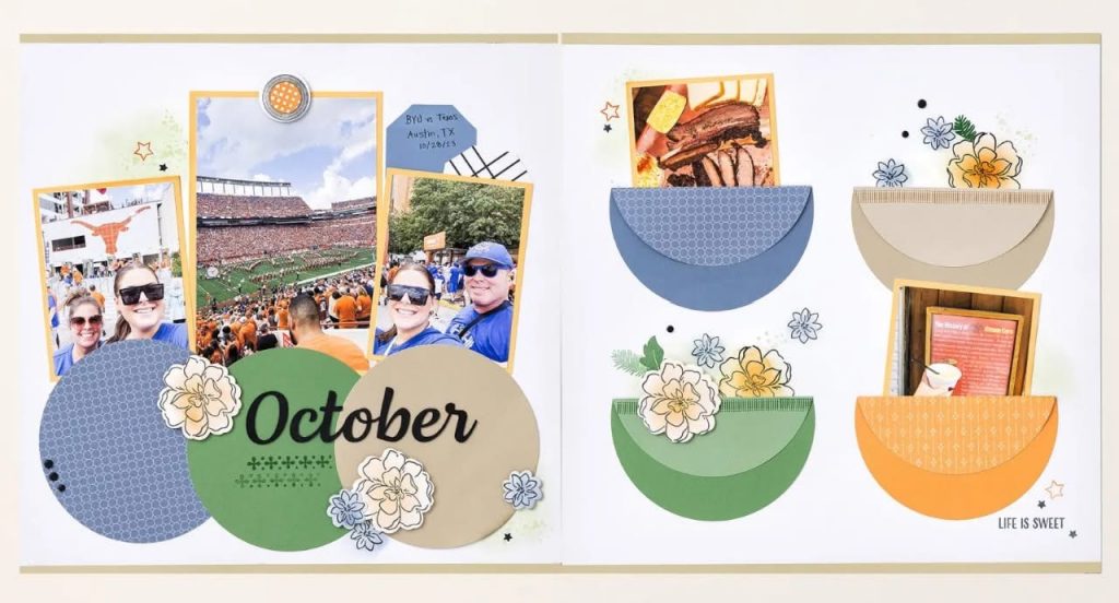October Stampin' Up! Album Retreat Layout