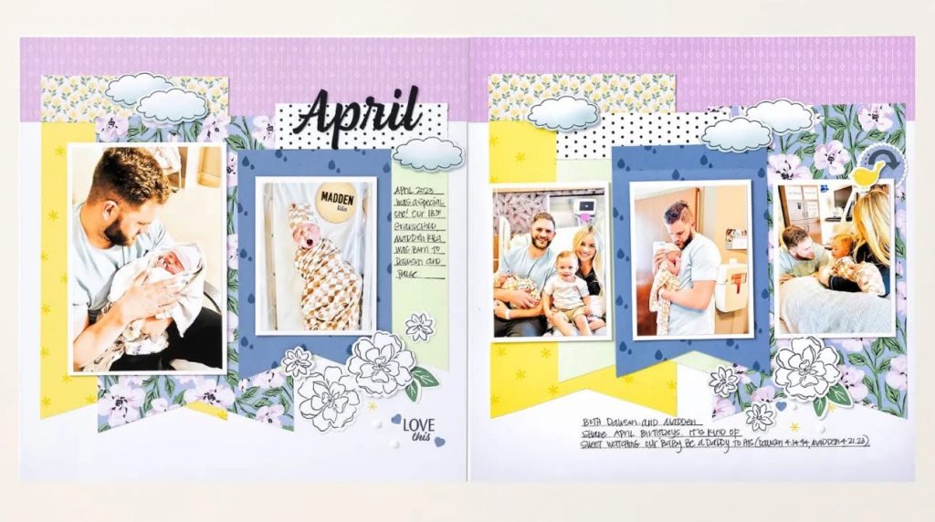 April Stampin' Up! Album Retreat Layout