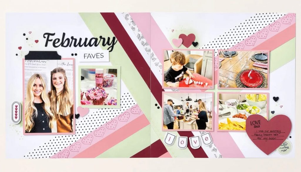 February Stampin' Up! Album Retreat Layout