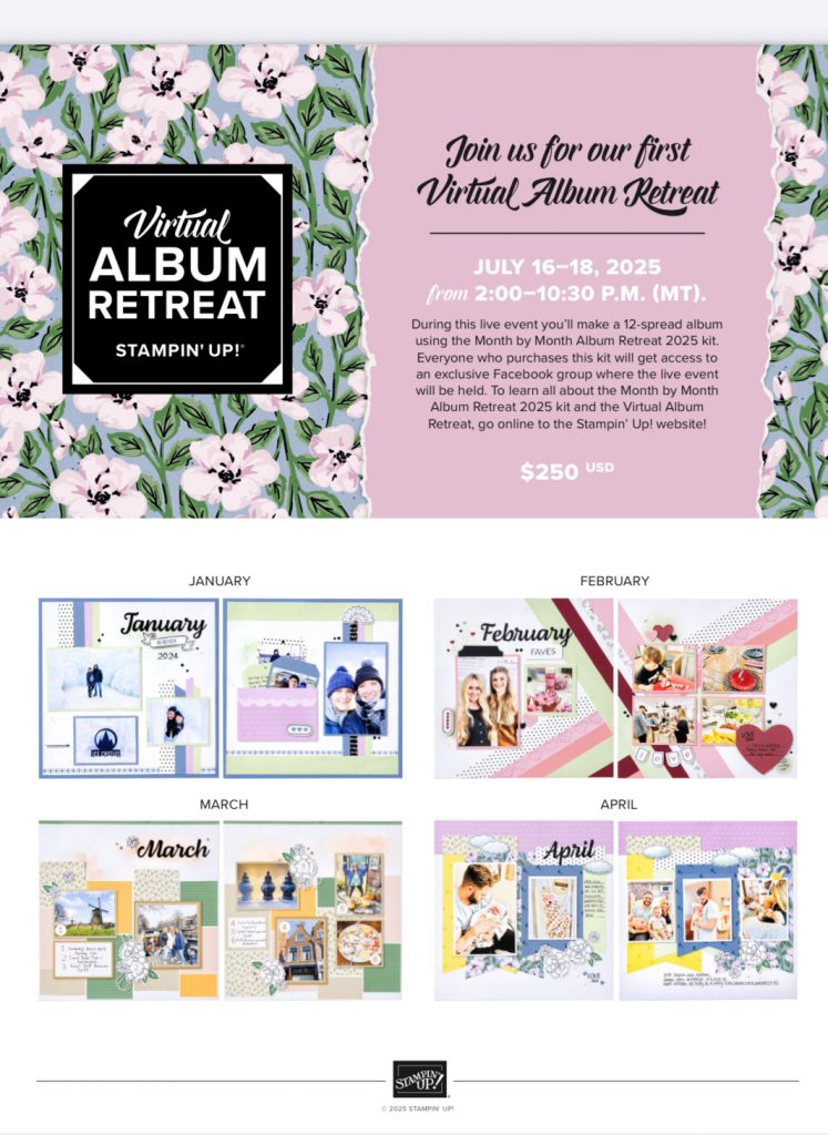Stampin' Up!'s First Ever Virtual Album Retreat Details