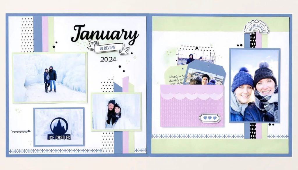 January Stampin' Up! Album Retreat Layout