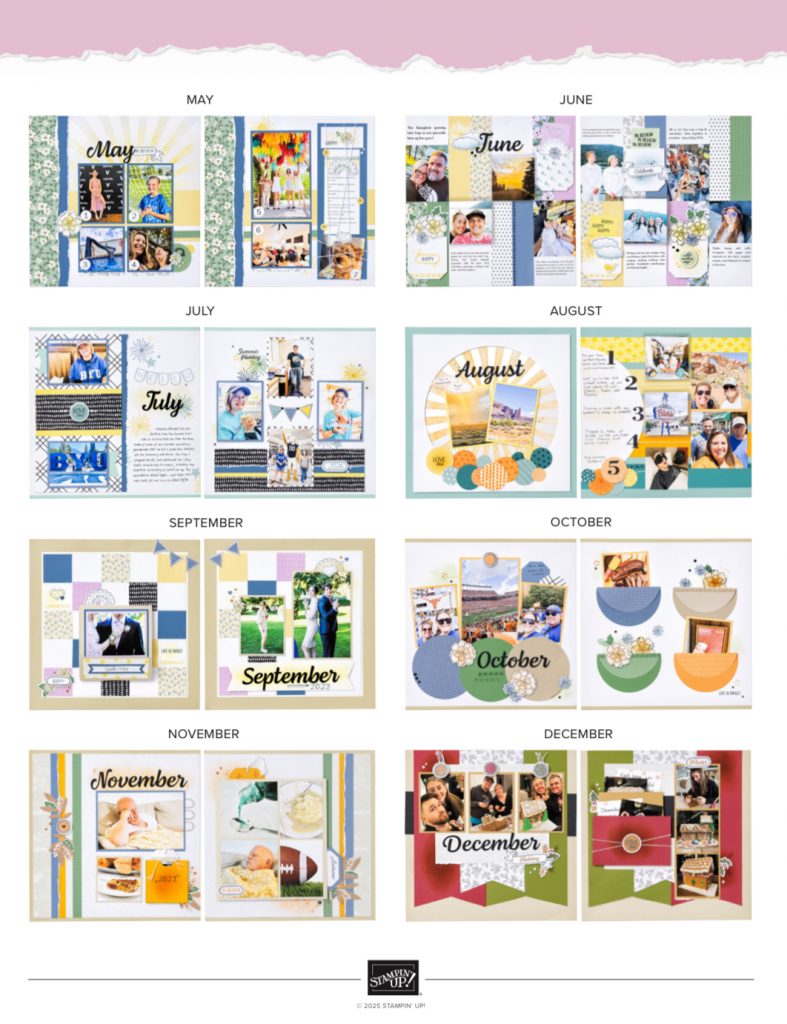 Stampin' Up! Virtual Album Retreat Layouts